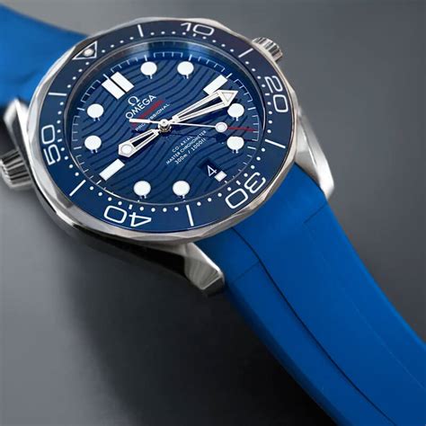 omega watch rubber|omega seamaster aftermarket rubber strap.